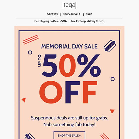 Festive and Fun Memorial Day Sale